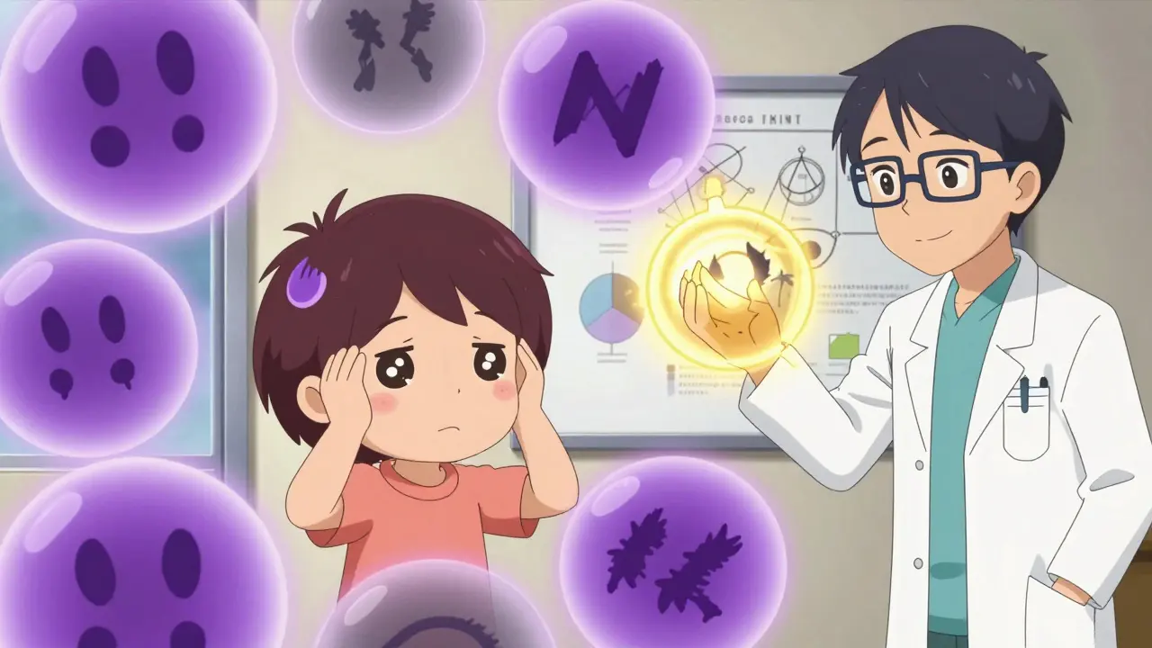 Moe style doctor explaining science to a patient experiencing negative expectations